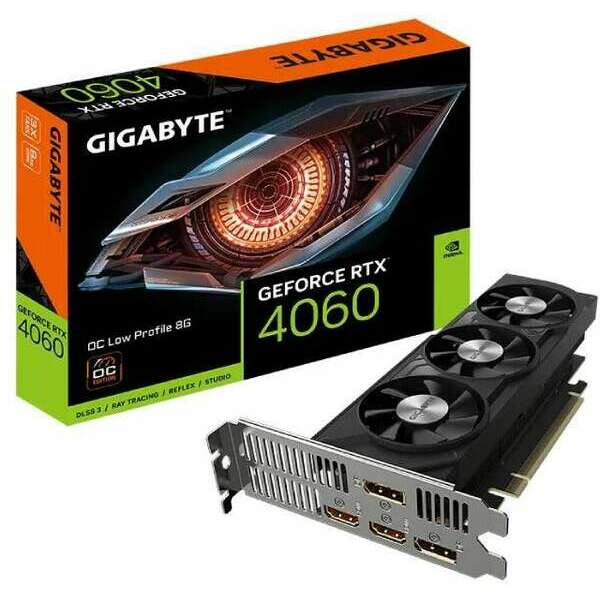 GIGABYTE nVidia GeForce RTX 4060 OC Low Profile 8GB GV-N4060OC-8GL