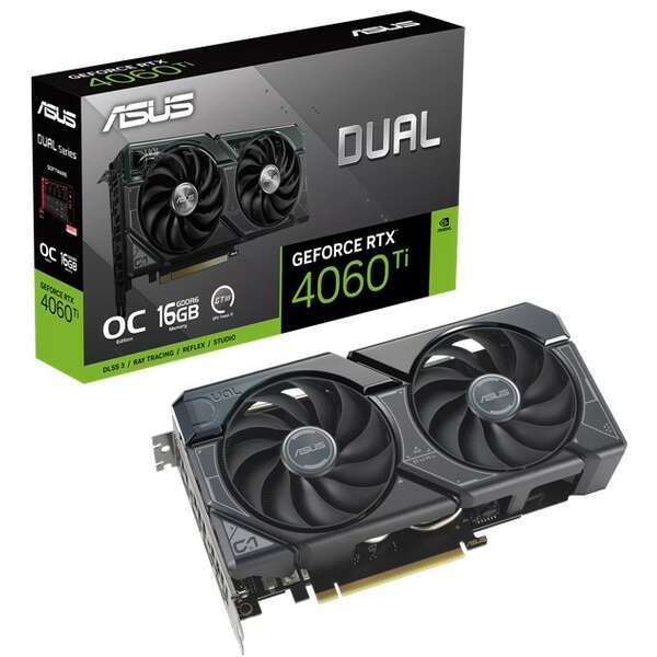 ASUS nVidia GeForce RTX 4060 Ti 16GB 128bit DUAL-RTX4060TI-O16G