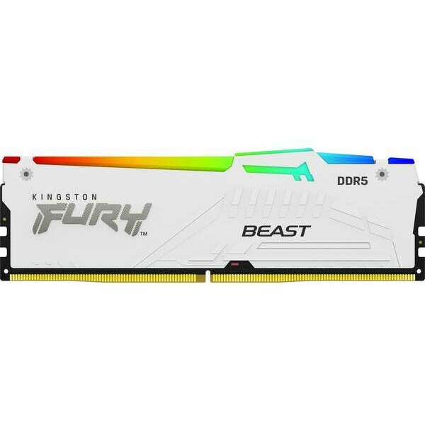 KINGSTON DIMM DDR5 16GB 5600MT/s KF556C36BWEA-16 Fury Beast RGB White Expo