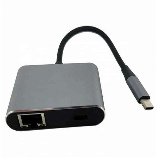 LINKOM Adapter Konvertor Tip C+2xUSB 3.0+TIP C+RJ45