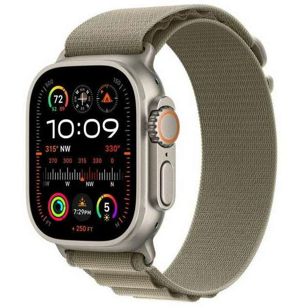 APPLE Watch 49mm Band Olive Alpine Loop - Medium mt5u3zm/a