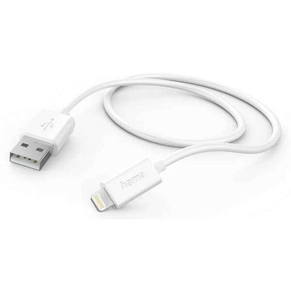 HAMA USB-A na Lightning kabl za Apple, MFI, beli, 1m
