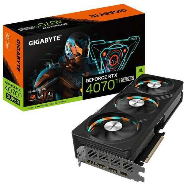 GIGABYTE nVidia GeForce RTX 4070 Ti SUPER 16GB 256bit GV-N407TSGAMING OC-16GD