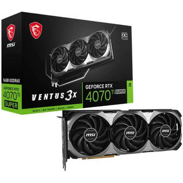 MSI nVidia GeForce RTX 4070 Ti 16GB 256bit RTX 4070 Ti SUPER 16G VENTUS 3X OC