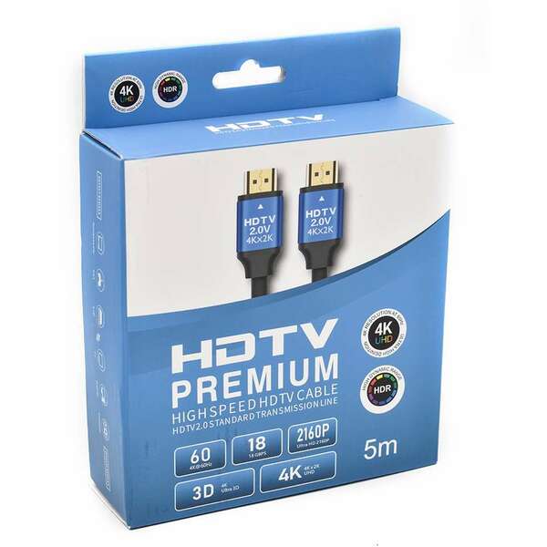 KETTZ HDMI kabl V2.0 gold 5m KT-HK2.0-5M