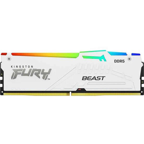 KINGSTON DIMM DDR5 16GB 6800MT/s KF568C34BWA-16 FURY Beast White RGB XMP