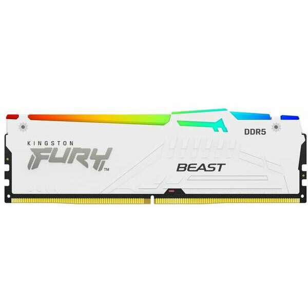 KINGSTON DIMM DDR5 32GB 6400MT/s KF564C32BWEA-32 FURY Beast White RGB EXPO