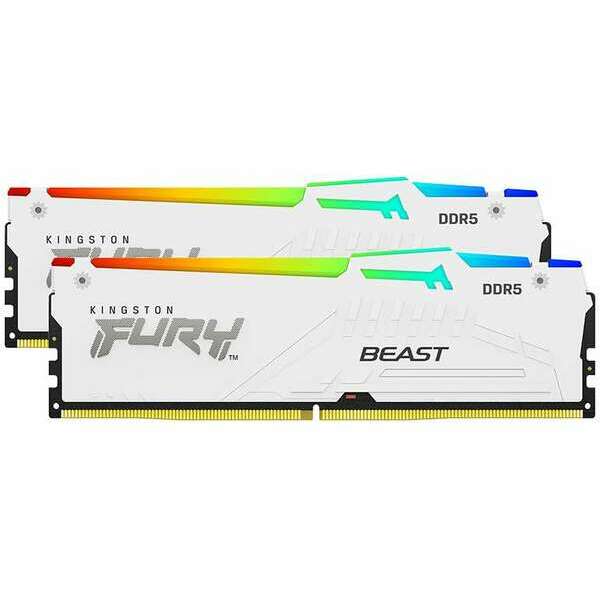 KINGSTON DIMM DDR5 32GB (2x16GB kit) 6800MT/s KF568C34BWAK2-32 FURY Beast White RGB XMP