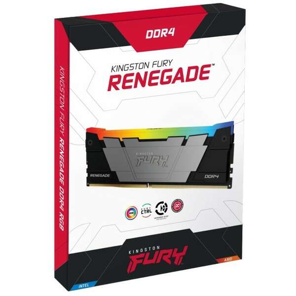 KINGSTON DIMM DDR4 128GB (4x32GB kit) 3200MT/s KF432C16RB2AK4/128 FURY Renegade RGB Black XMP