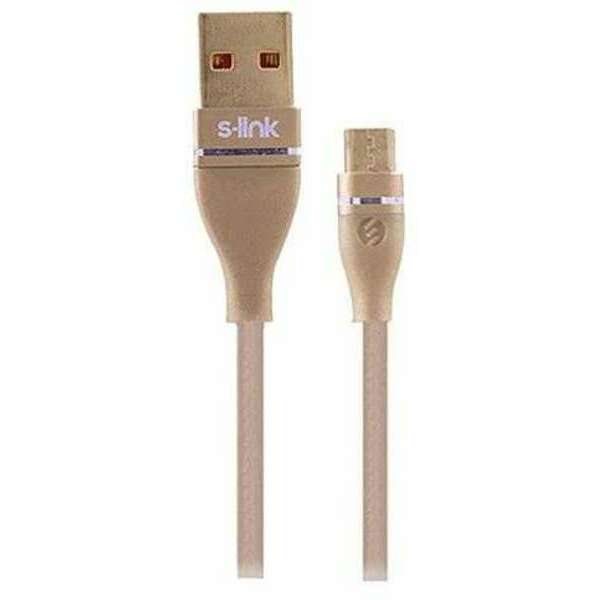 S-LINK SW-C540 1M 3A Micro Usb Gold