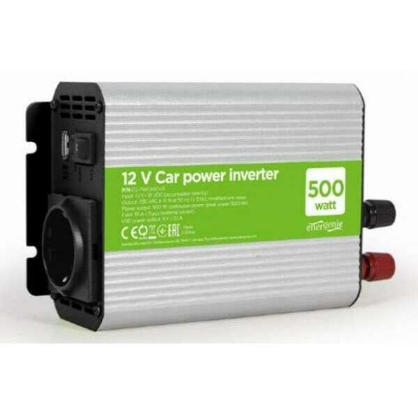 GEMBIRD EG-PWC500-01 12V Auto inverter DC/AC 500W+USB port