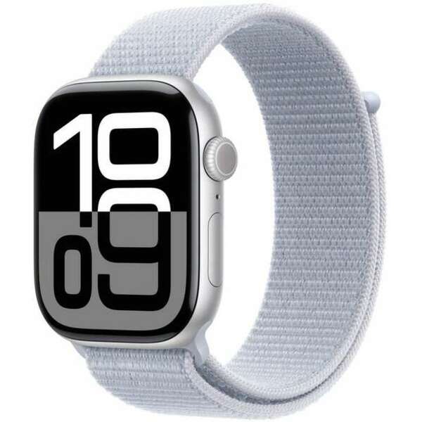 APPLE Watch S10 GPS 46mm Silver Alu Case with Blue Cloud Sport Loop mwwn3qv/a