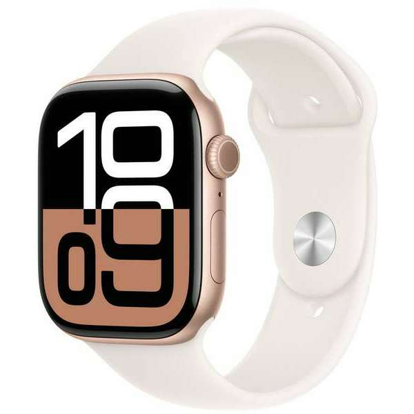 APPLE Watch S10 GPS 46mm Rose Gold Alu Case with Light Blush Sport Band - S/M mwwt3qv/a