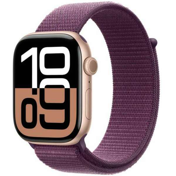 APPLE Watch S10 GPS 46mm Rose Gold Alu Case with Plum Sport Loop mwwv3qv/a