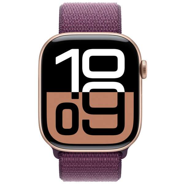 APPLE Watch S10 GPS 46mm Rose Gold Alu Case with Plum Sport Loop mwwv3qv/a