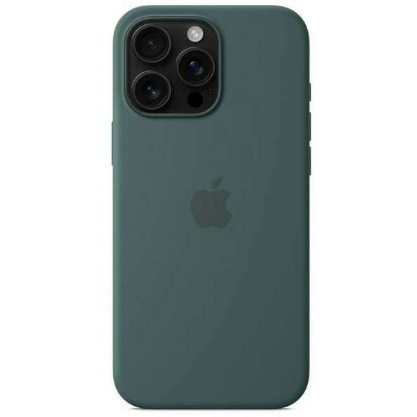 APPLE iPhone 16 Pro Max Silicone Case with MagSafe Lake Green ma7v4zm/a