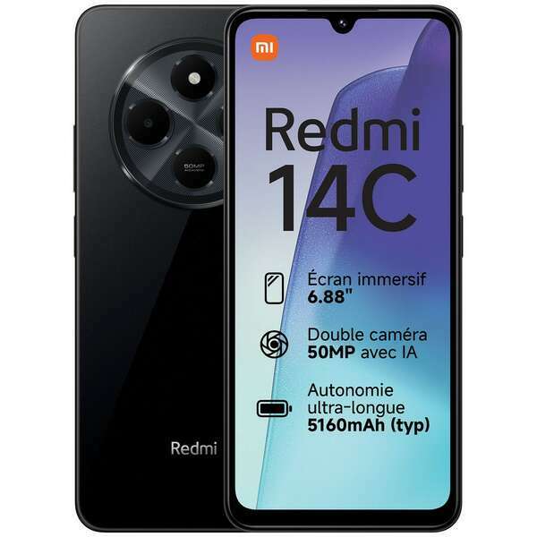 XIAOMI Redmi 14C 8GB/256GB Midnight Black MZB0HQ6EU 