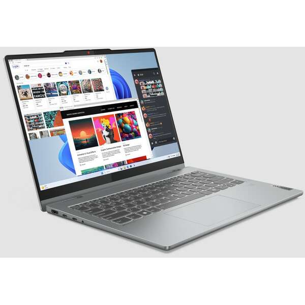 Lenovo IdeaPad 5 2-in-1 14IRU9 (Luna Grey, Aluminium Top), Intel Core 5 120U, 16GB, 1TB-NVMe, 14 inch  WUXGA TOUCH, DigitalPen, DOS (83DT007WYA)