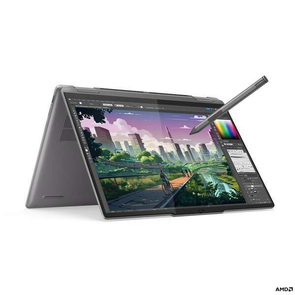 LENOVO Yoga 7 2in1 14AHP9, 14inch WUXGA OLED, AMD Ryzen 7-8840HS, 16GB, 1TB, backlit SRB, DOS, siva (83DK008CYA)