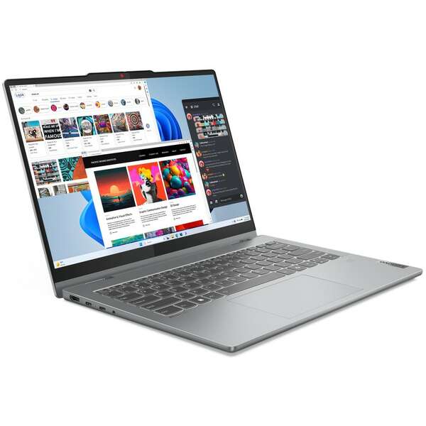 LENOVO IdeaPad 5 2in1 14IRH9 14inch WUXGA, Intel Core i5-13420H, 16GB, 512GB, FPR, backlit SRB, siva, DOS (83KX0038YA)