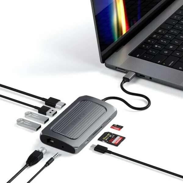 SATECHI USB4 Multiport Adapter Space Grey ST-U4MA3M