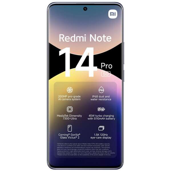 XIAOMI Redmi Note 14 Pro 5G 8GB/256GB Lavender Purple MZB0IM5EU