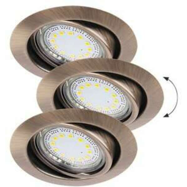 RABALUX Lite LED ugradni spot GU10 3x3W bronzaa