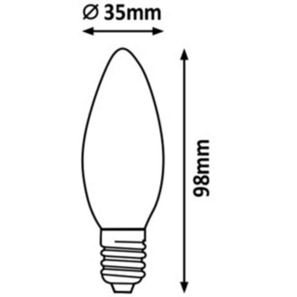 RABALUX Sijalica Filament LED E14 C37 6W 850lm 4000K