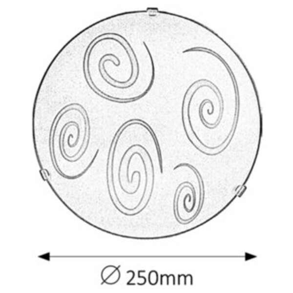 RABALUX Spiral plafonjera D25 E27 60W belo