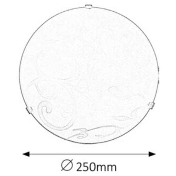 RABALUX Scroll plafonjera D25 E27 60W, belo