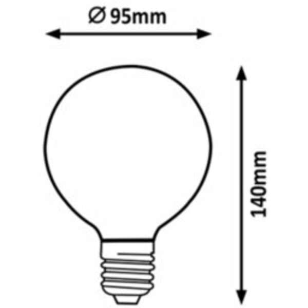 RABALUX Sijalica LED filament E27 G95 12W 4000K