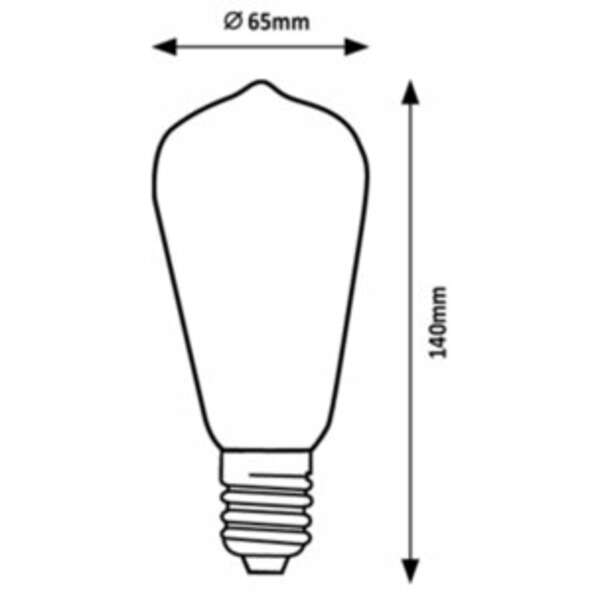 RABALUX Filament LED sijalica, milky, metal+staklo, E27 ST64