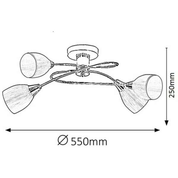 RABALUX Amy plafonska lampa E14 4x60W, hrom