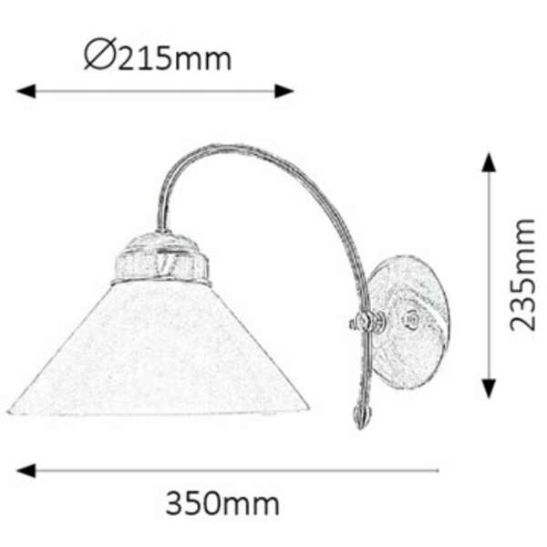 RABALUX Marian zidna lampa E27 1x60W bronza