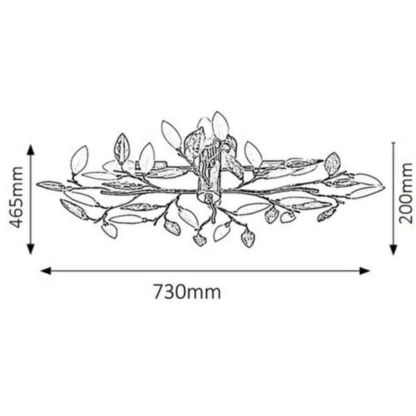 RABALUX Lilian plafonska lampa E14 4x40W, hrom