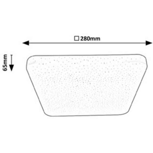 RABALUX LUCAS plafonjera kvadrat LED 12W 4000K zvezdana