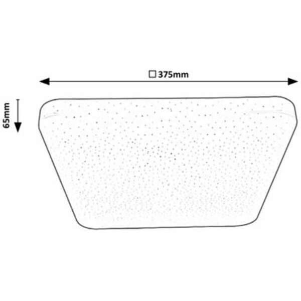 RABALUX LUCAS plafonjera kvadrat LED 24W 4000K zvezdana