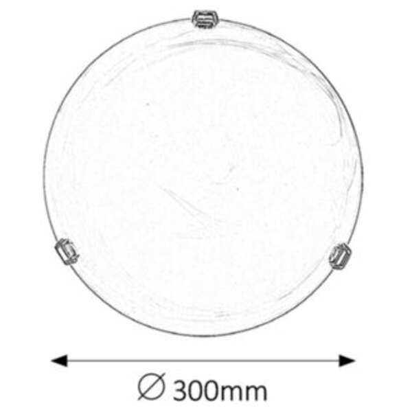 RABALUX Alabastro plafonjeraD30 E27 60Wbelo/zlato