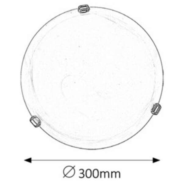RABALUX Alabastro plafonjeraD30 E27 60Wbelo/hrom