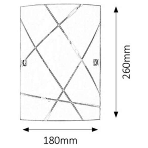 RABALUX Phaedra zidna lampa 260x180 E27 60W belo