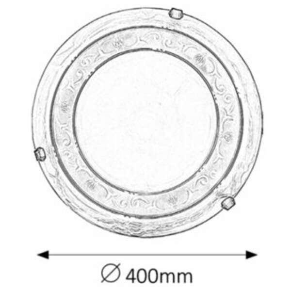 RABALUX Laretta plafonjera E27 2x60W