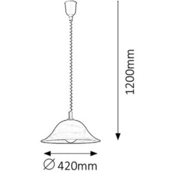 RABALUX Alabastro visilica D42 E27 60W belo