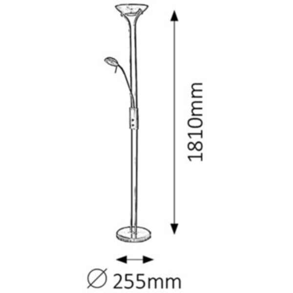 RABALUX Beta podna lampa sa citacem l.R7s 230W+G9 hrom