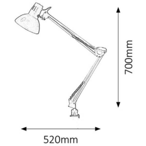 RABALUX Arno stona lampa E27 60W,belo, metal