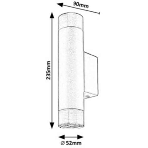 RABALUX Zircon, unutrašnja metalna zidna lampa top 2xGU10