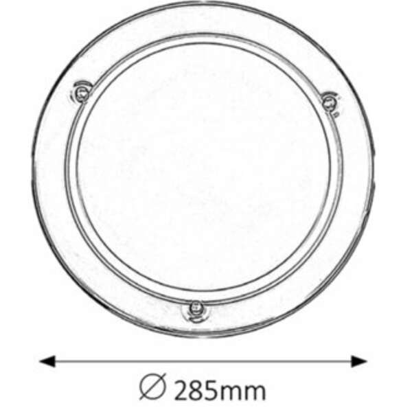 RABALUX Ufo plafonjera D29 E27 60W hrom opal