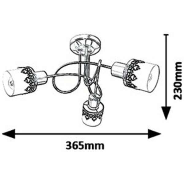 RABALUX Lacey spot E14 3X MAX 40W bla/bela/hrom