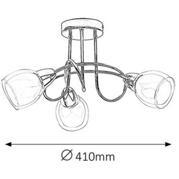 RABALUX Dave plafonska lampa E14 3x40W