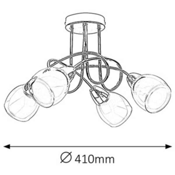 RABALUX Dave plafonska lampa E14 4x40W