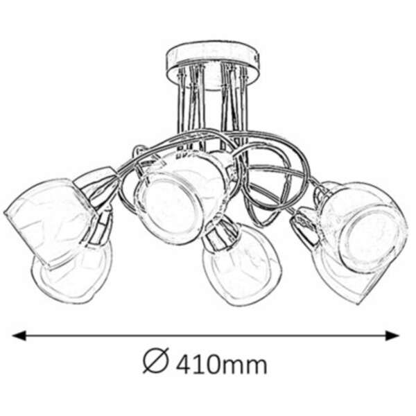 RABALUX Dave plafonska lampa E14 6x40W